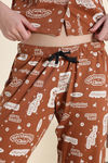 Zivame Harry Potter Knit Cotton Loungewear Set - Caremal Caf — thumbnail 7